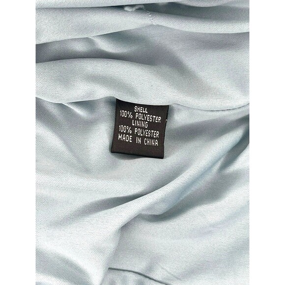 ADRIANNA PAPELL Teal Ombre Ruched Rosette Dress Size 6 Wiggle Party Evening - Picture 10 of 10